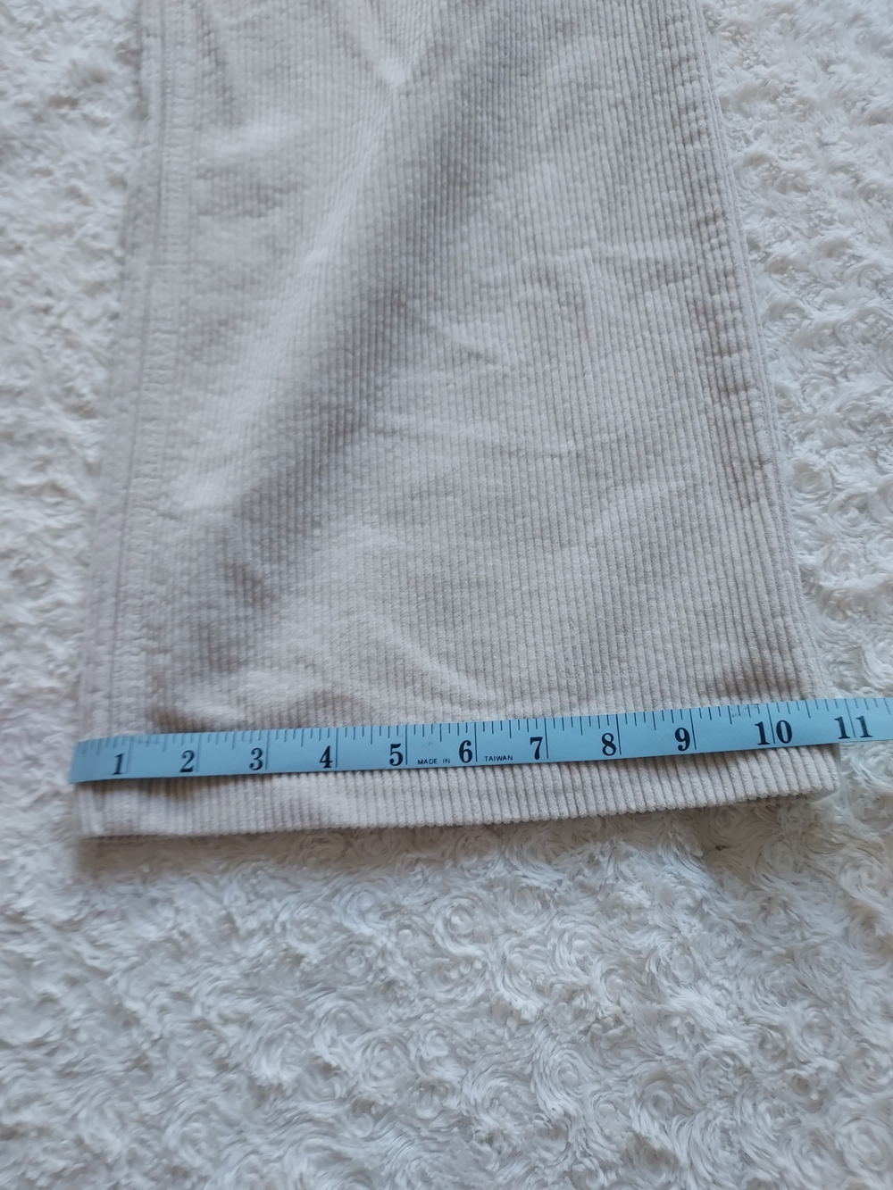 Cali1850 Beige Cream Ribbed Wide Leg Cotton Corduroy Pants Sz 5 Fall Relaxed - Picture 7 of 10